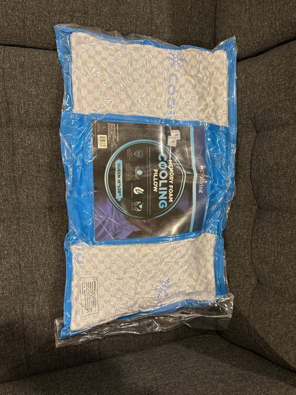 Cityliving Memory Foam Cooling Pillow Queen 16"x28"